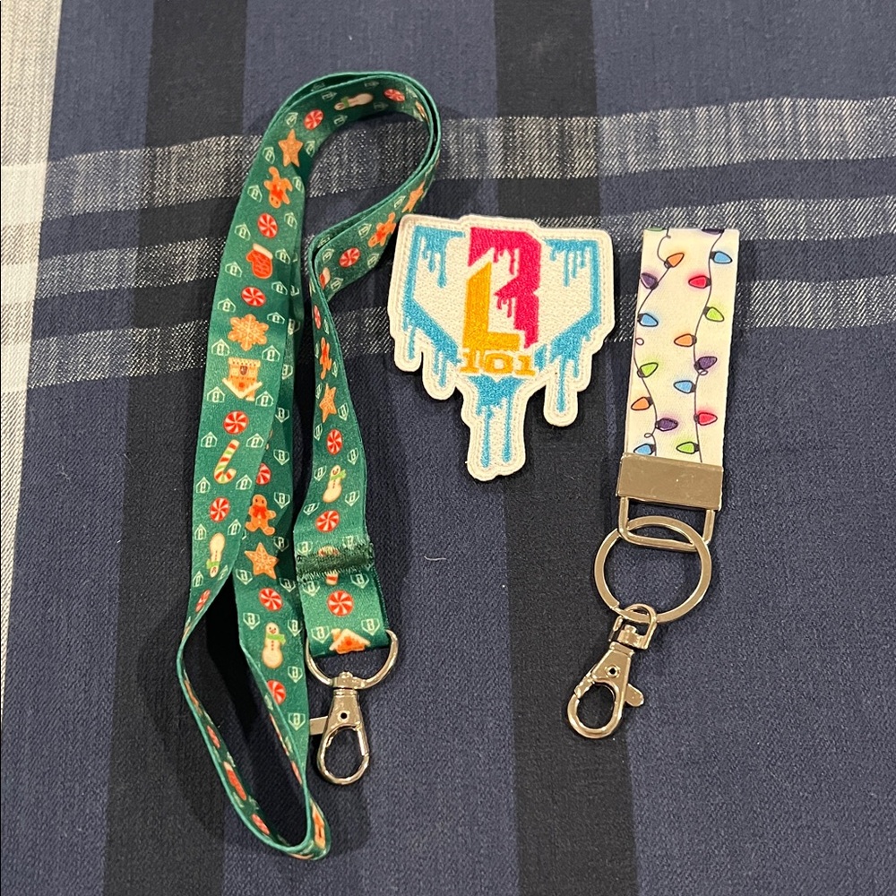 Colorful Kids Lanyard and Keychain Set